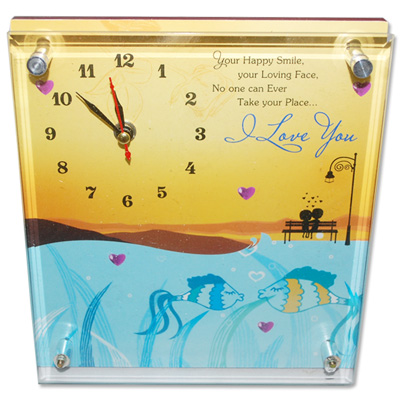 "Love  Message with Clock  - 143-001 - Click here to View more details about this Product